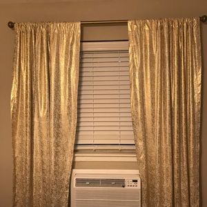 Gold specked curtains